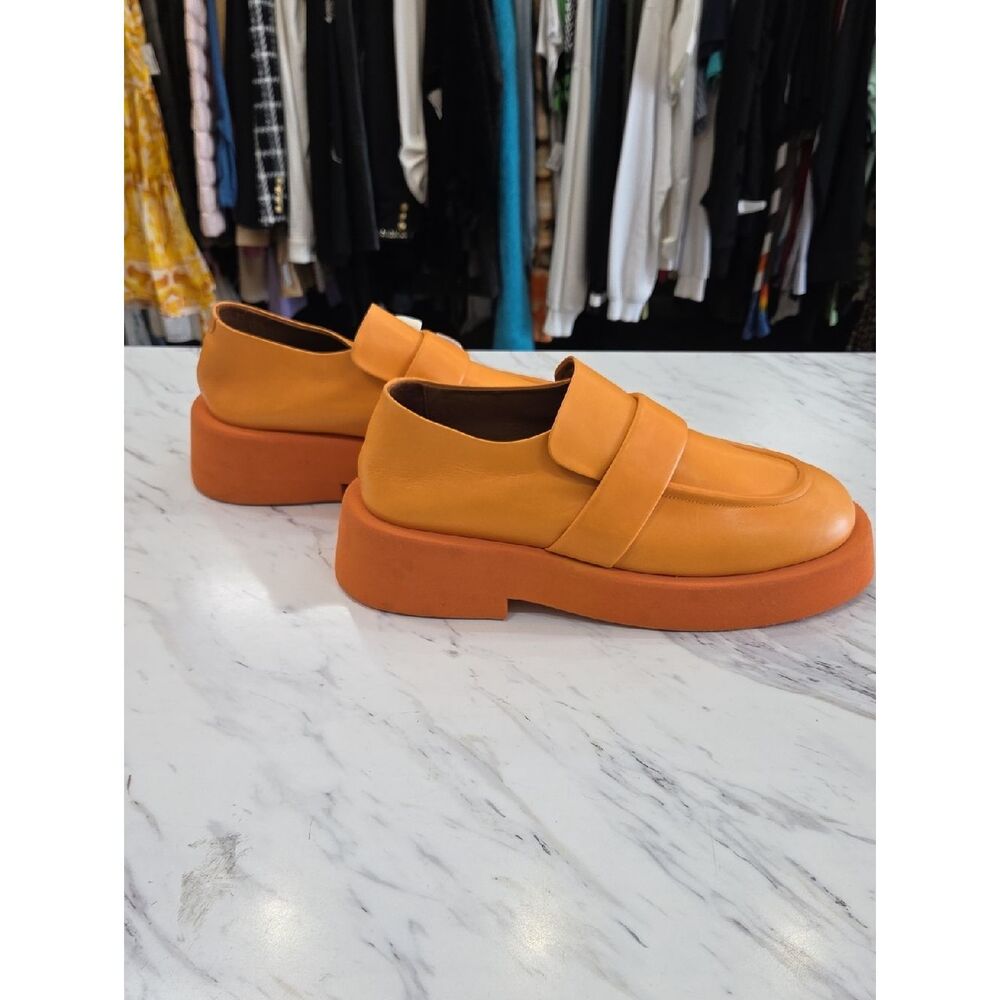Men's Platform Slip-On Loafer in Bright Orange